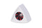 SINGLE TRIANGULAR WHITE MIC FLAG